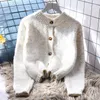Women's Sweaters Korejepo Purple Gentle Style Sweater Round Neck Coat Women Loose Winter Japanese Clothes Soft Overlay Knitted Cardigan