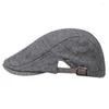 Beret Cap Cap Classic Soild Color Sboy Hats for Men Fashion Gatsby Caps Vintage British Lvy Male Regulted Flat Hat