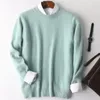 Suéter masculino genuíno 100% mink cashmere suéter homens jumper outono inverno casual o-pescoço quente pulôver robe hombre pull homme 231026