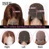 Synthetic Wigs ISEE HAIR Wig Highlight Straight 13x4 Lace Front Human Hair 4X4 Closure 427 Ombre Peruvian 231027