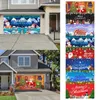 Christmas Decorations Merry Christmas Banner Garage Winter Snowman Santa Outdoor Large Door Cover Decoration Christmas Decorations 2024 Fast 231027