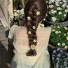 إكسسوارات الشعر زهرة 6pcs/مجموعة مزهر الكرز مقطوعة حلوة الأميرة النسيج أغطية رأس الأطفال