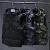 남자 S 재킷 겨울 남성 플러스 크기 6xL 7XL 8XL 9XL 10XL Parka Vest Waistcoat Hood Camouflage Sleeveless Warm 231027