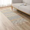 Mattor 60 90 cm Modern Bohemain Style Tassel Handvävd bomullslinje Dörrbord Sovrum Non-Slip Home Living Room Mat Area Rug