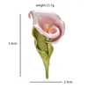 Brosches Wulibaby Pretty Lily Flower for Women Unisex 4-Color Emalj Plants Party Office Brooch Pin Presents