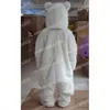 Costume de mascotte d'ours polaire blanc de haute qualité, tenue de carnaval, taille adulte, fête d'anniversaire de noël, robe en plein air, accessoires promotionnels
