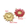 Pendant Necklaces 5pcs Stainless Steel Gold Color Sun Flowers Charms Pendants For DIY Jewelry Necklace Bracelet Making Findings Accessories