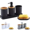 Bath Accessory Set Toiletries Vanity Bathroom Holder Soap Organizer Closets Plastics Jewelry Dish Countertop Dressers Dispenser Plate