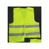 Reflective Safety Supply Wholesale High Visibility Vest Coat Sanitation Traffic Warning Clothing Waistcoat Add Fast Drop Delivery Of Dhjqv