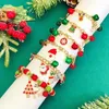 Charm Armband Jularmband för kvinnor Creative Snowflake Elk Bell Santa Claus Pendant Pull-Out Festliga tillbehör