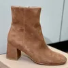 2023 herbst/Winter Neue Mode Klassische Party Schafe Fleece Stoff Echtes Leder Große Sohle frauen Kurze Stiefel