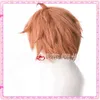 Catsuit Costumes Division Rap Battle Hypnosis Mic Busujima Meison Riou Orange Brown Cosplay Short Fluffy Layered Anime Wigs + Wig Cap