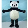 Wydajność Big Panda Mascot Costume Najwyższa jakość Bożego Narodzenia Halloween fantazyjna sukienka imprezowa kreskówka strój postaci garnitur karnawał unisex strój