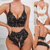 Sexy Set Lingerie For Women Plus Size Sexy Lace Hollow Perspective Open File Big Breast Two Piece Set Sexy-porn Body Lingerie Women T231027
