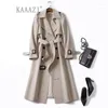 Dames Trenchcoats Winter Lange Shirt Jurk Dames Bruin Windscherm Jas Koreaans Grote maat Casual Bovenkleding Verdikking Mode