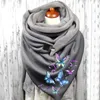 Foulards femmes écharpe Hijabs femme dame bouton Wrap polyvalent châle chaud polaire coupe-vent hiver Szaliki 231026