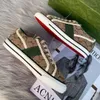 Tennis Canvas 1977 Casual schoenen Luxurys Designers Damesschoen Italië groen en rode webstreep rubber zool stretch katoen lage top heren sneakers plat schoenen borduurwerk