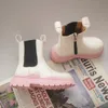 Bottes Automne et hiver bottes courtes pour filles petite princesse mode forêt vert cheminée bottes garçons style britannique bottes bébé coton chaussures 231027