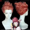 Catsuit Costumes X Hunter Hisoka Short Dark Orange Red Cosplay Anime Heat Motent Synthetic Party Wigs + Wig Cap