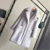 Women's Fur Faux Women Mink Coat Solid Female Turn Down Collar Winter Warm Fake Lady Casual Jacket 231026