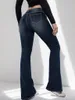 Jeans pour femmes 2023 Automne et hiver Taille haute Boot Cut pour femmes Mode Slim Fit Stretch Denim Flare Pantalon Casual Dames Pantalon