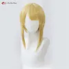 Catsuit Costumes Identity V Gardener Emma Woods 30 cm Brązowy/żółty cosplay anime odporny na ciepło syntetyczne włosy + czapka peruka