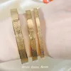 Bangle Stainless Steel fashion couple bracelet Classic Maze Print womens jewelry anniversary Gift Multisize 231027