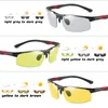 Sonnenbrille Rahmen 2023 Trendy Aluminium HD Für Männer Polarisierte UV400 Tag Nacht Fahren Gläser Männliche Outdoor Sport Anti Brillen 231026