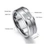 8mm Zircon Classic Men Ring 100% Tungsten Carbide Faceted Wedding Bands Men's Jewelry Anillos para hombres Pierscienie1918