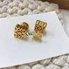 Boucles d'oreilles de créateurs Loewe Bijoux de luxe Accessoires de luxe Petit vent parfumé Boucles d'oreilles uniques Design en métal exquis Boucles d'oreilles de haute qualité Bijoux Cadeau de Noël