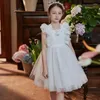 Girl Dresses Cute Flower For Wedding Big Bow Appliques Lace Little Pageant Gowns Girls First Communion Weddings