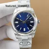 Luxusuhr Clean Factory Rolaxes Größe 40 mm Typen Automatik 36 Silbergehäuse blaues Zifferblatt Saphirglas wasserdicht Uhr 904L Originalschließe mit Box