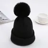 Bérets Bonnet à sertir de couleur unie, bonnet en tricot acrylique élastique de haute qualité. Pompon Garde Au Chaud Coupe Vent Enfant