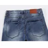 Jean homme printemps automne affaires décontracté droit mince Fiess élastique bleu Gentleman pantalon Cowboys Jean Hombre