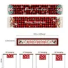 Christmas Table Runner Christmas Decoration Red Table Runner Table Linens Washable Wrinkle Resistant Washable Table Runners for Party Dinner, Dining Room