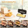 Panelas 1 pc dupla face sanduíche pan dobrável grill fritando antiaderente para pão torrado máquina panqueca fabricante