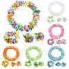 Dekorativa blommor Klassiska lätta Hawaiian halsband pannband armband lei 80st blommor utsökta festtillförsel