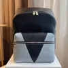 2022 Hoge Kwaliteit Patchwork Kleur Rugzak Mode Brief Print Mannen Vrouwen Rugzakken Schooltas String Zwart Lederen Handtas 04