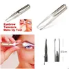 Other Home Garden Make Up Beauty Tool Stainless Steel Led Eyebrow Tweezer With Smart Light Non-Slip Eyelash Hair Removal Tweezers Clip Dhib1