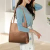 Sacs de soirée Femmes Sac fourre-tout à la mode Zipper Casual Satchel Simple Grand Hobo Polyvalent Cuir Épaule Shopper