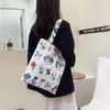 Sacos de compras bordados florais mulheres bolsa de ombro vintage totes moda crossbody casual grande capacidade bolsa balde