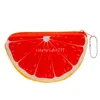 Moda laranja melancias semicírculo carteiras 3d senhoras bolsa impressão macia sacos de frutas crianças roupas bolsa para crianças presente