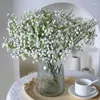 Flores decorativas 52cm bebês respiração artificial plástico gypsophila diy buquês florais arranjo para casamento decoração de casa
