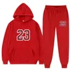 Men's Tracksuits Two-piece Men And Women Polar-lined Casual Sweatshirt Plus Size Long-sleeved Hoodie Sweatpants Winter Suit