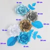 Decorative Flowers DIY Giant Paper Artificial Fleurs Artificielles Backdrop Rose 5CS 4 Leave Bedroom Wall Deco Nursery Mix Color