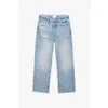 High Waisted Washed Jeans Designer Anines Bings Torn Holes Worn-Out Women Cropped Denim Straight Leg Pants