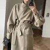 Trenchs de femmes 2023 Élégant Automne Mode Long Manteau Femmes Veste Casual Minceur Ceinture Lâche Bureau Dame