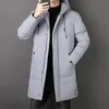 Men's Down Parkas Fashion Male Winter Thick Casual Jacket Overcoat Hat Warm Long Windbreaker Classic Windproof Business Hombre 231026