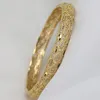 Bangle Dubai Banles for Women Girl Rhinestones Biżuteria 14K złota platowana Afryka luksus Arabia Arabi Arabskie Bracelets Habesha Indian Bride Prezent 231027