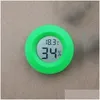 Temperature Instruments Wholesale Hygrometer Mini Thermometer Fridge Portable Digital Acrylic Round Hygrometers Humidity Monitor Met Dhyi4